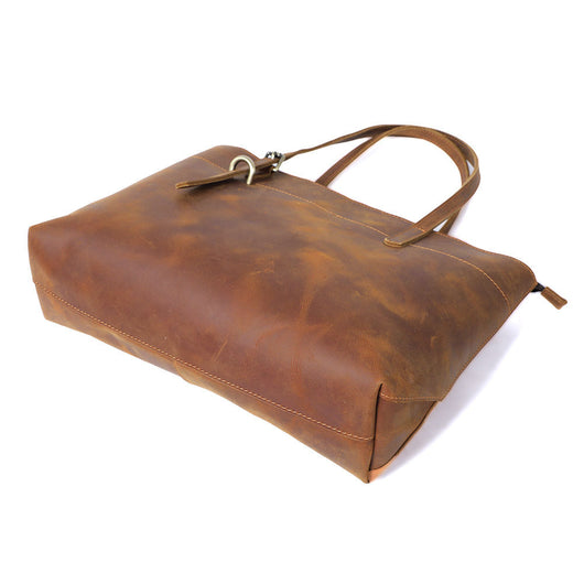 Bolso Tote de Cuero Genuino Vintage para Mujer - Estilo Retro - Image 3