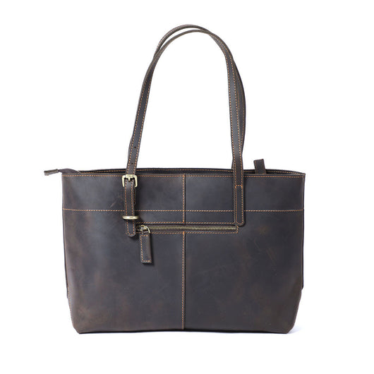 Bolso Tote de Cuero Genuino Vintage para Mujer - Estilo Retro - Image 7