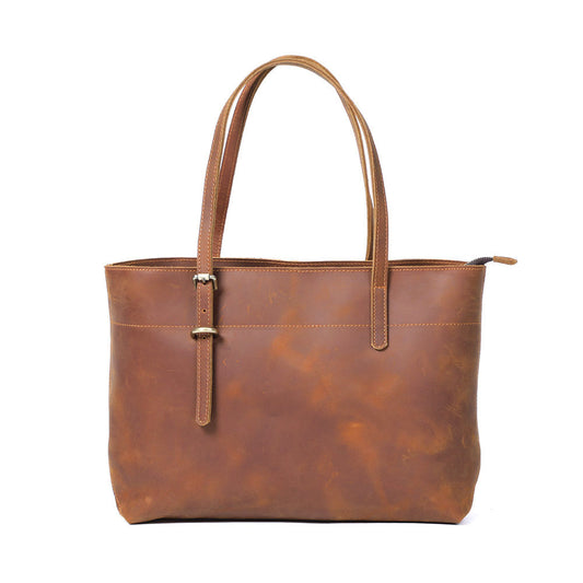 Bolso Tote de Cuero Genuino Vintage para Mujer - Estilo Retro - Image 2
