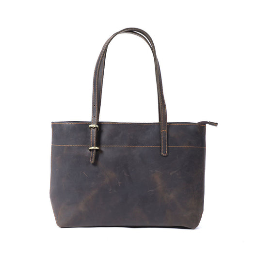 Bolso Tote de Cuero Genuino Vintage para Mujer - Estilo Retro - Image 9