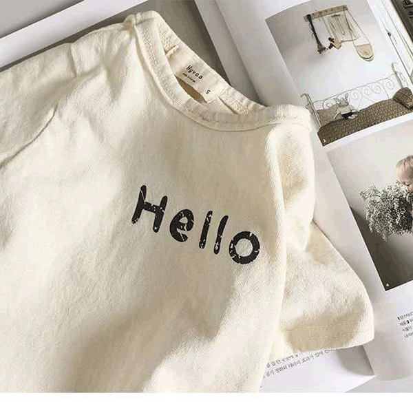 Pelele Corto con Letras para Bebé - Jumpsuit de Manga Corta