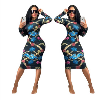 Vestido Estampado Sexy para Fiesta Nocturna - Falda Ajustada Moderna - Image 3