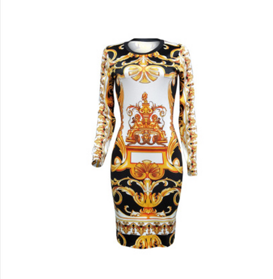 Vestido Estampado Sexy para Fiesta Nocturna - Falda Ajustada Moderna - Image 2