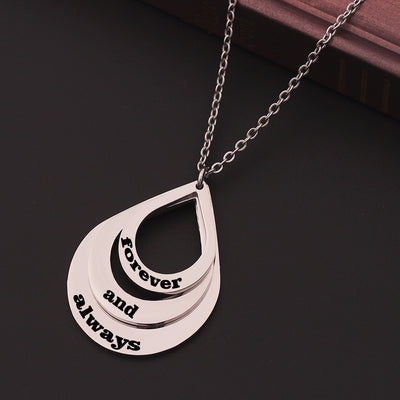 Collar Colgante de Acero Inoxidable Personalizado con Grabado de 3 Gotas de Agua y Nombre para Mujeres - Image 8