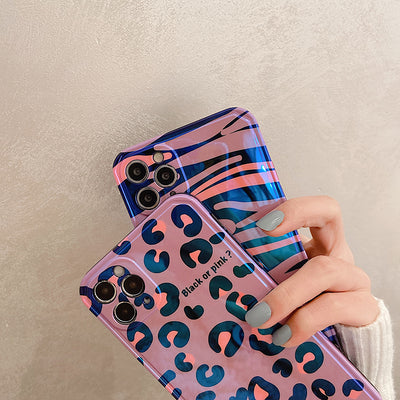 Funda para iPhone con Diseño Leopardo y Cebra Azul - Image 7