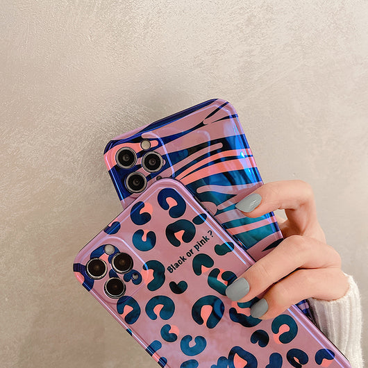 Funda para iPhone con Diseño Leopardo y Cebra Azul - Image 7
