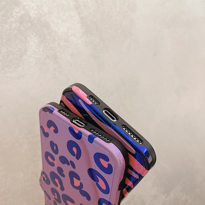 Funda para iPhone con Diseño Leopardo y Cebra Azul - Image 6