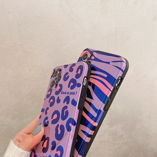 Funda para iPhone con Diseño Leopardo y Cebra Azul - Image 5