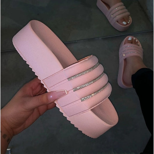 Sandalias Plataforma con Cristales Brillantes - Estilo Europeo y Americano - Image 9