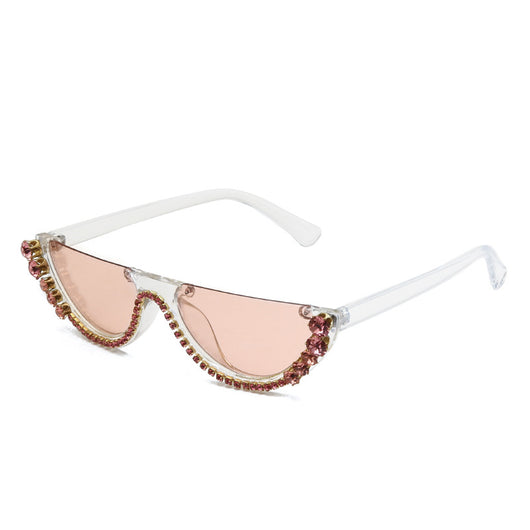 Gafas de Sol Semimontadura con Diamantes - Estilo Exagerado y Personalidad - Image 9