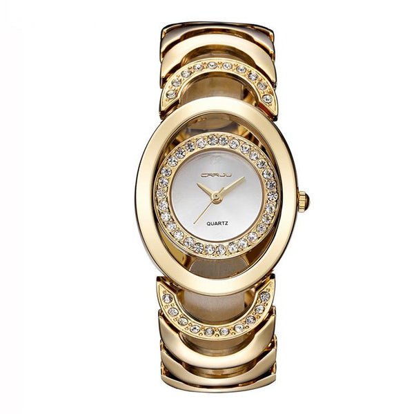 Reloj de Pulsera para Mujer con Banda de Acero y Diamantes