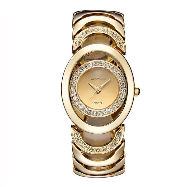 Reloj de Pulsera para Mujer con Banda de Acero y Diamantes