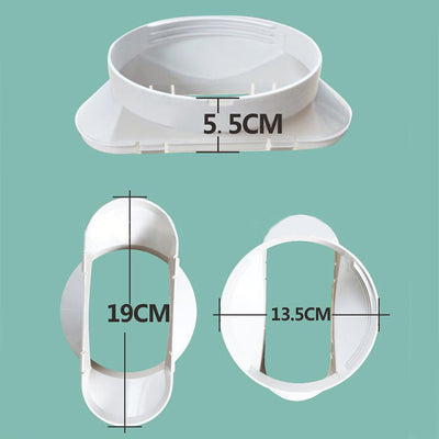 Adaptador de Tubo de Escape para Aire Acondicionado Portátil - Interfaz Boca Plana Blanca - Image 8