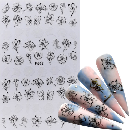 Calcomanías de Uñas Adhesivas - Diseños Decorativos para Manicura Instantánea - Image 4