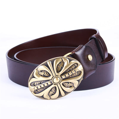 Cinturón Tejido a Mano con Hebilla de Cobre - Estilo Clásico para Hombre - Image 15