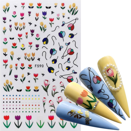 Calcomanías de Uñas Adhesivas - Diseños Decorativos para Manicura Instantánea - Image 13
