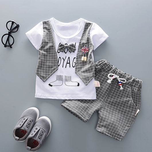 Traje Infantil de Dos Piezas con Pantalón Corto y Tirantes - Image 8