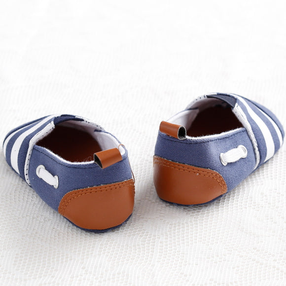 Zapatillas de Lona para Bebés con Suela Suave Rayada