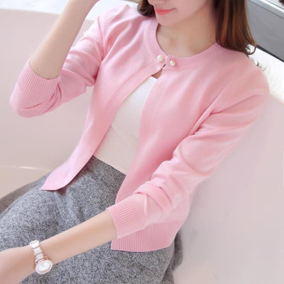 Cardigan Tejido Fino para Mujer - Chaqueta Corta Versátil - Image 8