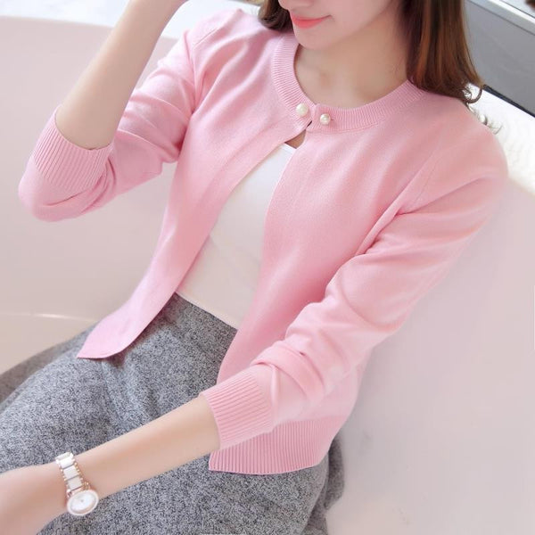 Cardigan Tejido Fino para Mujer - Chaqueta Corta Versátil