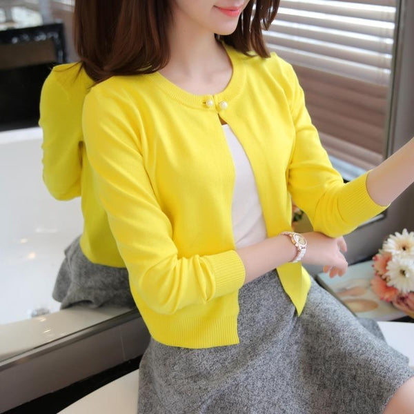 Cardigan Tejido Fino para Mujer - Chaqueta Corta Versátil