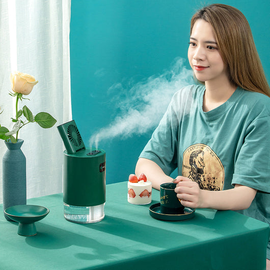 Humidificador de Aire con Ventilador Lifting, Purificador USB Kawaii Doble Spray y Control Remoto - Image 9
