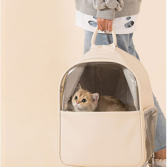 Mochila Transportadora Transparente para Gatos - Diseño Espacioso y Visible