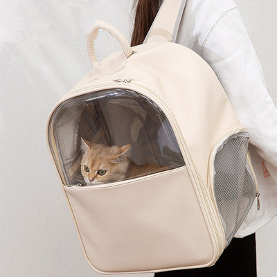 Mochila Transportadora Transparente para Gatos - Diseño Espacioso y Visible - Image 3