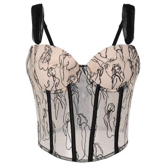 Corpiño Sensual de Encaje y Malla Transparente para Mujer - Image 9