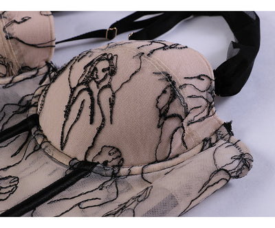 Corpiño Sensual de Encaje y Malla Transparente para Mujer - Image 11