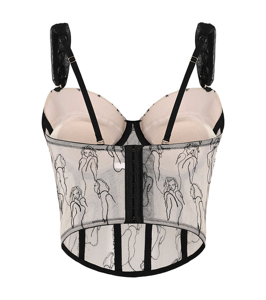Corpiño Sensual de Encaje y Malla Transparente para Mujer - Image 2