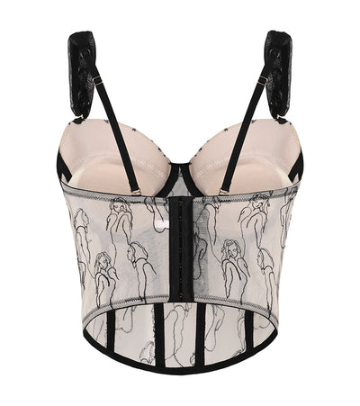 Corpiño Sensual de Encaje y Malla Transparente para Mujer - Image 2
