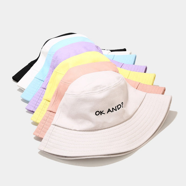 Gorra de Pescador Macaron OK con Bordado Artesanal