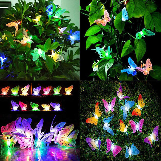 Luces Solares Decorativas con Mariposas LED - Cadena de 20 Luces de Fibra Óptica - Image 8