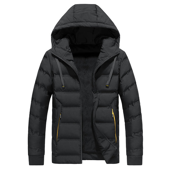 Chaqueta Hoodie Coreana de Algodón Suave para Hombre