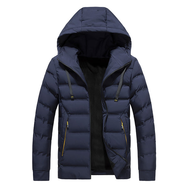 Chaqueta Hoodie Coreana de Algodón Suave para Hombre