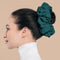 Coletero de Chifón Perla con Flor para el Cabello en Color Puro