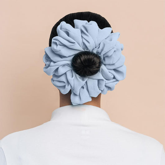Coletero de Chifón Perla con Flor para el Cabello en Color Puro - Image 13