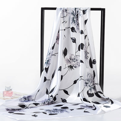 Pañuelo de Seda Grande Estampado - Foulard Satinado Versátil - Image 10
