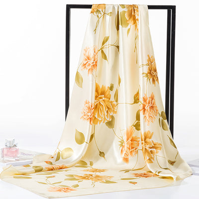 Pañuelo de Seda Grande Estampado - Foulard Satinado Versátil - Image 2