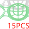Green 15 Pieces