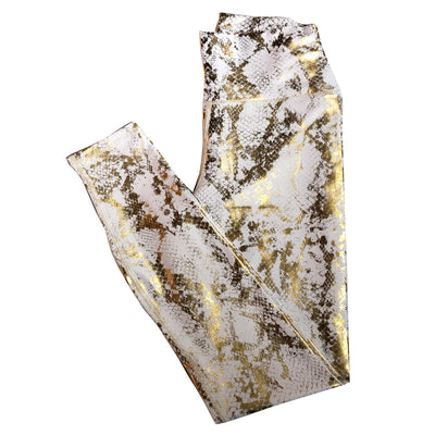 Pantalones Deportivos Ajustados con Estampado Serpiente Bronce - Image 13