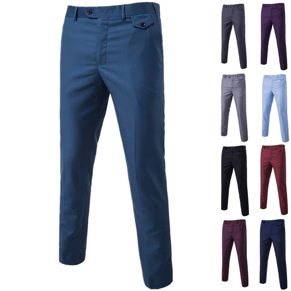 Pantalones Hombre Estilo Primavera Verano Negocios Casual Slim Stretch