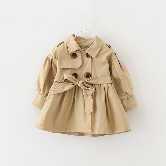 Chaqueta Cortavientos para Niñas - Diseño Liso Medio Largo - Image 8