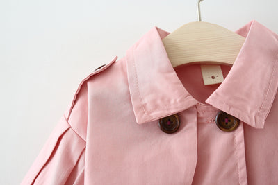Chaqueta Cortavientos para Niñas - Diseño Liso Medio Largo - Image 3