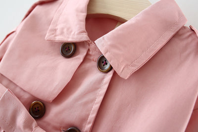 Chaqueta Cortavientos para Niñas - Diseño Liso Medio Largo - Image 2