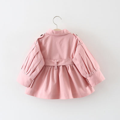 Chaqueta Cortavientos para Niñas - Diseño Liso Medio Largo - Image 5