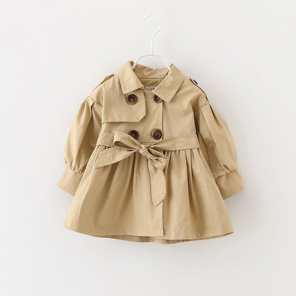 Chaqueta Cortavientos para Niñas - Diseño Liso Medio Largo