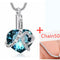 Perfume Bottle Pendant Azul with 50cm chain