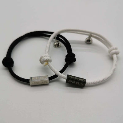Pulsera de Pareja Magnética Personalizada Amor Eterno Acero Inoxidable - Image 18